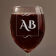 Initialen - Weinglas mit Gravur