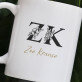 Initialen Vor - und Nachname floral - personalisierte Tasse