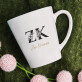 Initialen Vor - und Nachname floral - personalisierte Tasse