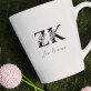 Initialen Vor - und Nachname floral - personalisierte Tasse