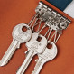 Initialen - Schlüsseletui aus Leder