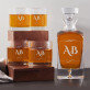 Initialen - Whiskykaraffe und Whiskygläser - Set mit Gravur Initialen - Whiskykaraffe und Whiskygläser - Set mit Gravur