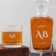 Initialen - Whiskykaraffe und Whiskygläser - Set mit Gravur Initialen - Whiskykaraffe und Whiskygläser - Set mit Gravur