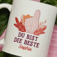 Du bist die Beste - personalisierte Tasse