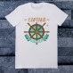 Kapitän - T-Shirt mit Aufdruck für Herren