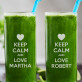 Keep calm and love me - zwei Longdrinkgläser mit Gravur