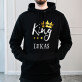 King - Schwarzer Kapuzenpullover für Herren