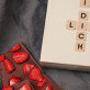 ich liebe Dich Scrabble - Schokolade mit Erdbeeren ich liebe Dich Scrabble - Schokolade mit Erdbeeren