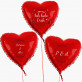 Ich liebe Dich - Set mit Heliumballons - Herzen