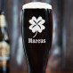 Kleeblatt - Bierglas mit Gravur