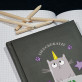 Einhorn-Katze - Notizbuch A5 mir Gravur