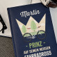 Prinz auf seinem Fahrradross - Notizbuch A5 mit Aufdruck Prinz auf seinem Fahrradross - Notizbuch A5 mit Aufdruck