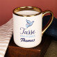 Tasse des pfarrers - Ein Becher mit Goldrand