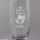 Blumenkönigin - Glasvase mit Gravur