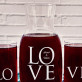LOVE - Set: Karaffe und zwei Gläser mit Gravur