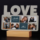 Liebe collage - Druck auf Acrylglas mit LED Beleuchtung - Wort LOVE
