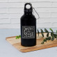 Monogramm - Wasserflasche 0,5l mit Karabinerhaken