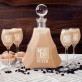 Monogramm Name - Likörkaraffe und Gläser - Set mit Gravur Monogramm Name - Likörkaraffe und Gläser - Set mit Gravur