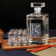 Monogramm - Karaffe und Schnapsgläser - Set mit Gravur