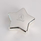 Monogramm - versilberte Spardose Stern