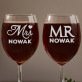 Mr & Mrs - zwei Weingläser mit Gravur