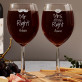Mr & Mrs right - Weinkaraffe und zwei Weingläser - Set mit Gravur
