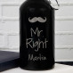 Mr. Right - Wasserflasche 0,5l mit Karabinerhaken