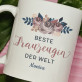 Beste Trauzeugin - personalisierte Tasse