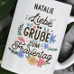 Liebe Grüße zum Frauentag - personalisierte Tasse
