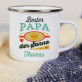Bester Papa unter der Sonne - emaillierter Becher