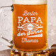 Bester Papa unter der Sonne - personalisierter Bierkrug