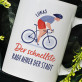 Schnellster Radfahrer - personalisierte Tasse