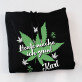 Heute mache ich grün - Schwarzer Kapuzenpullover für Herren