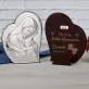 Erste Heilige Erstkommunion - Gottesmutter - Silbernes Bild mit Gravur Erste Heilige Erstkommunion - Gottesmutter - Silbernes Bild mit Gravur