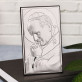 Zur Hochzeit - Papst - Silbernes Bild mit Gravur