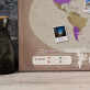 Personalisierte Reisekarte auf Leinwand: Welt