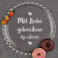 Mit Liebe gebacken - Tortenplatte flach