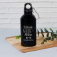 Schöne, kluge, aktive - Wasserflasche 0,5l mit Karabinerhaken