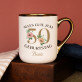 Zum 50. Geburtstag blumen - Ein Becher mit Goldrand
