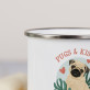 Pugs&Kisses - emaillierter Becher