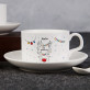 Rentier Zeichen - Zwei Tassen mit Untertasse Rentier Zeichen - Zwei Tassen mit Untertasse