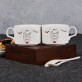 Rentier Zeichen - Zwei Tassen mit Untertasse Rentier Zeichen - Zwei Tassen mit Untertasse