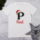 Weihnachts-Initiale mit Namen - T-Shirts für Paare