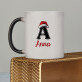 Weihnachts-Initiale mit Namen - Zaubertasse