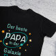 Papa in der galaxie - Schwarzes T-Shirt für Herren