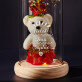 Liebste oma - Ewige Rose mit Teddybär