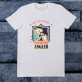 Geborener Angler - T-Shirt mit Aufdruck für Herren