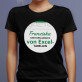 Tabellen - Schwarzes T-Shirt für Damen