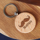 Schnurrbart - Schlüsselanhänger aus Holz