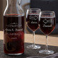 We love each other - Weinkaraffe und zwei Weingläser - Set mit Gravur